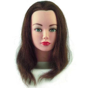 Oefenhoofd Cathy Lt Bruin 15-40 Cm - KOOS • alles voor de kapper - Sibel - Oefenhoofden