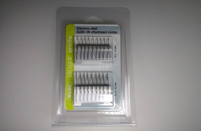 Opschuifkamset Metaal 1233-7180 1,5 En 4,5 mm - KOOS • alles voor de kapper - Moser - Opzetkammen